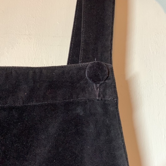 FRAME Wide Leg Brown Cotton Velour Overalls, S - Picture 4 of 8